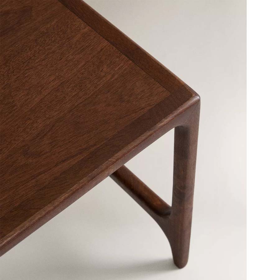 Coppia di tavolini impilabili in legno di mango - immagine 2