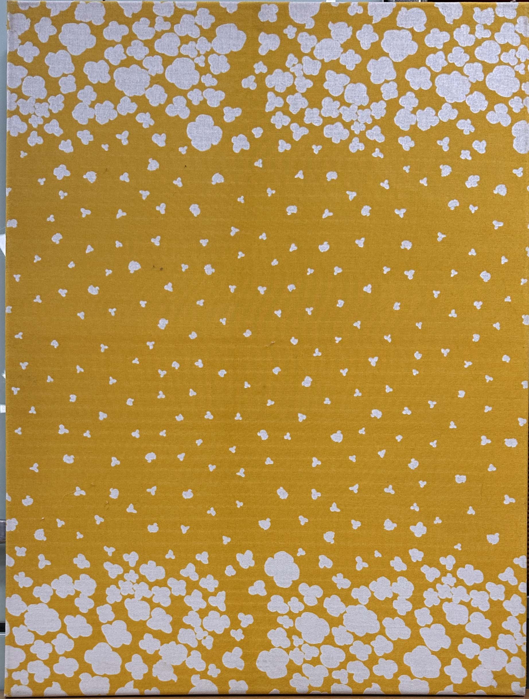 Quadro piccolo in tessuto giallo